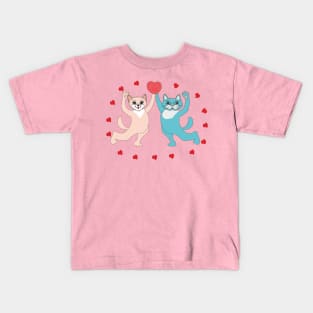 The cats in love Kids T-Shirt